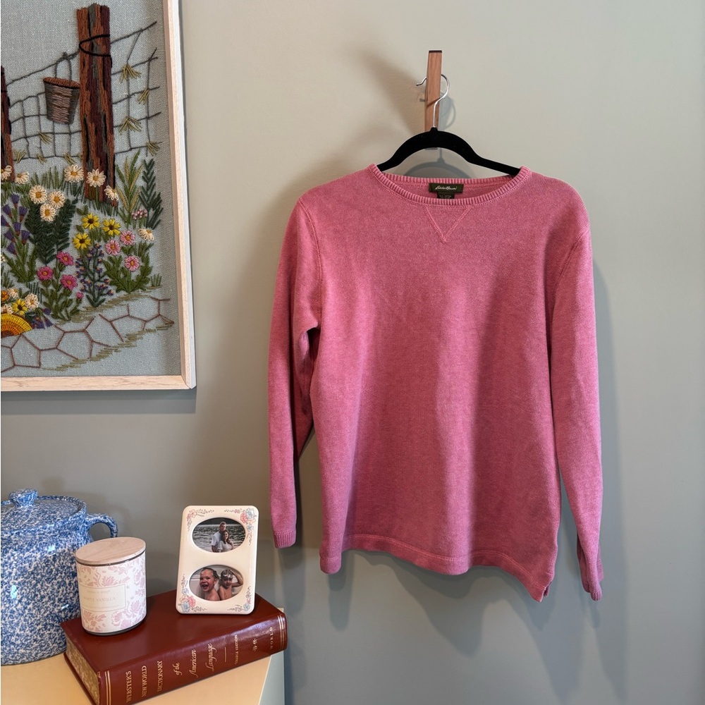 Vintage Eddie Bauer Pink Knit Sweater